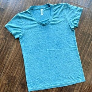American Apparel “The Track Shirt” Green-Blue Fitted Short Sleeve T-Shirt